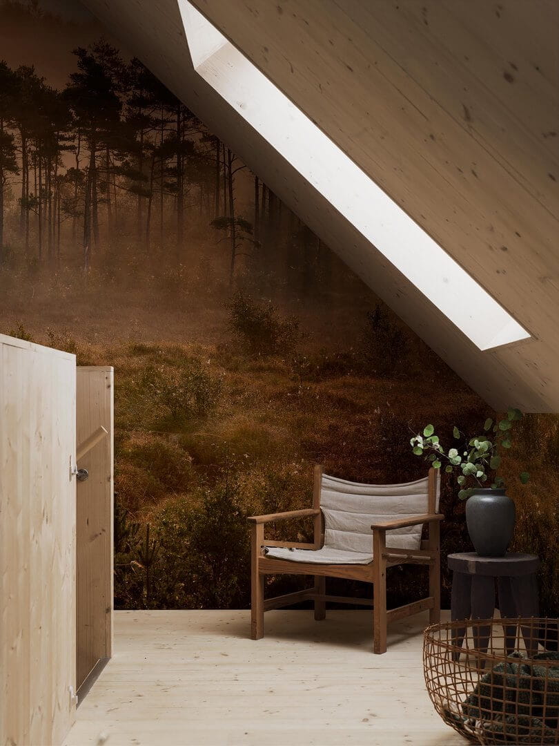 Mural sosny we mgle Boras Tapeter Studio 9774W Dimslojar Marie Mattsson