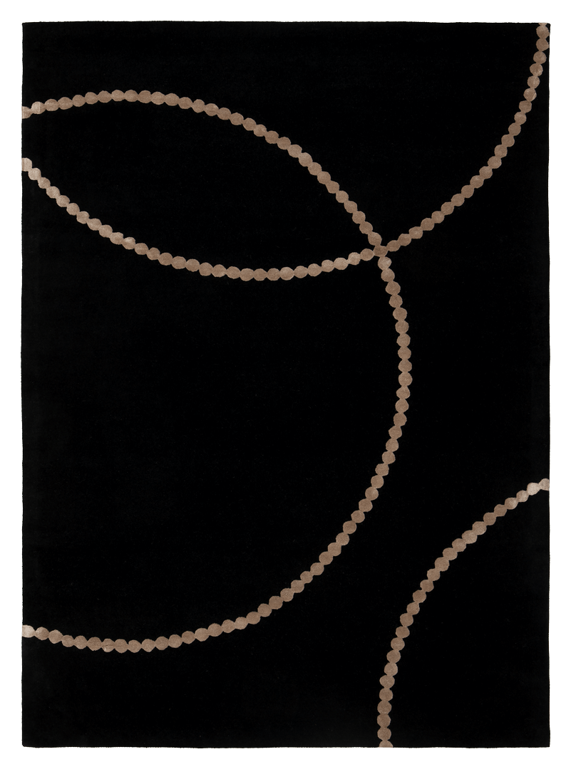 Dywan finezyjne linie Carpets & More X Magda Fornal 5013 LUNA BLACK BEIGE Classics