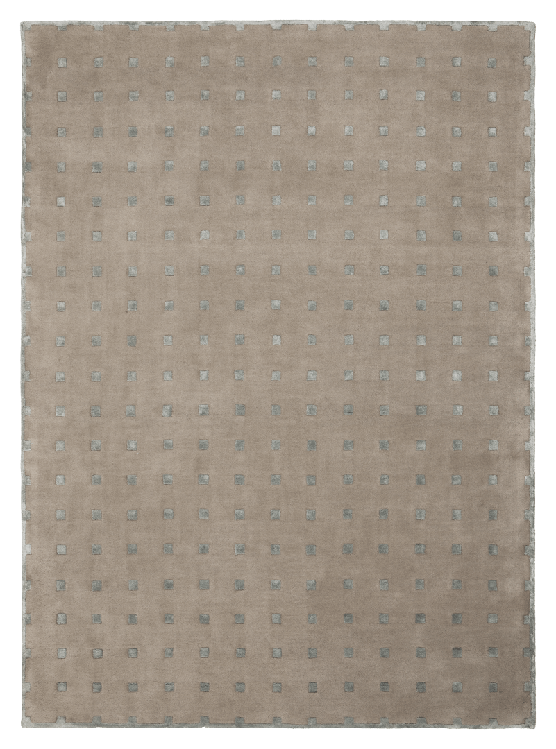 Dywan nowoczesny w kwadraty Carpets & More X Magda Fornal 5022 DELTA BEIGE MINT Classics