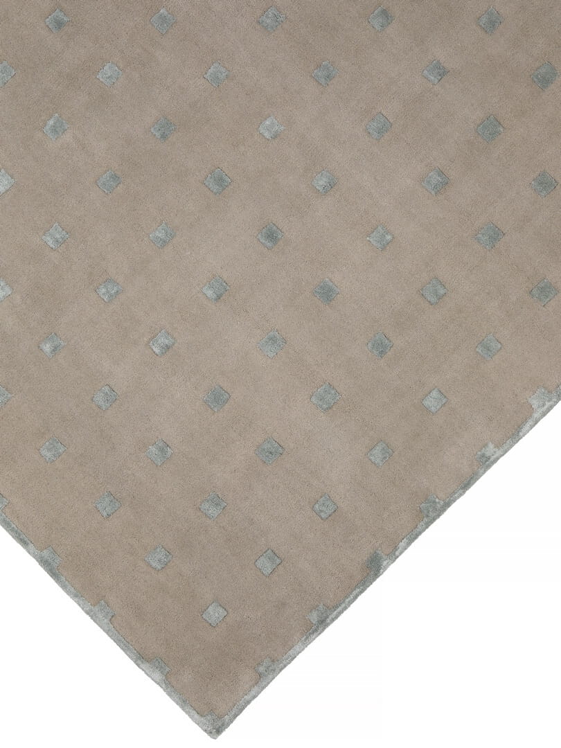 Dywan nowoczesny w kwadraty Carpets & More X Magda Fornal 5022 DELTA BEIGE MINT Classics