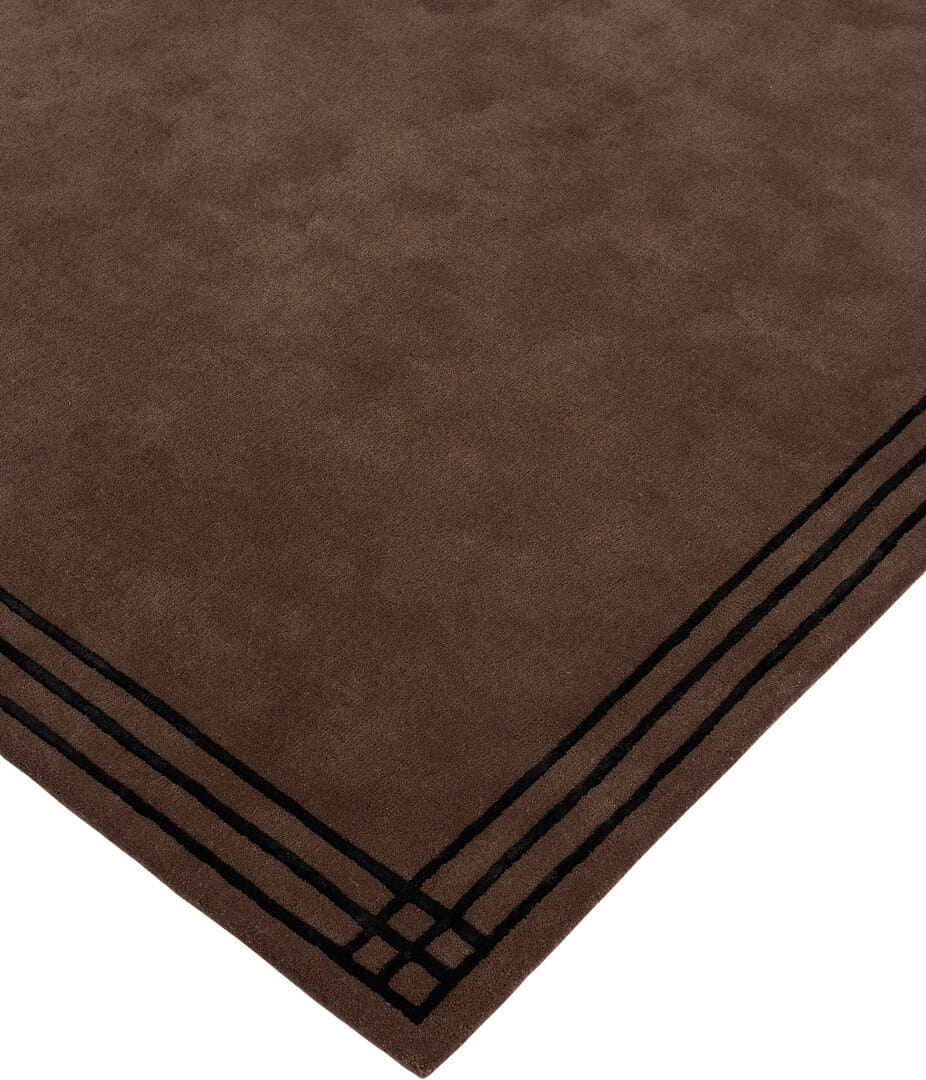 Dywan klasyczny wełniano-wiskozowy Carpets & More X Magda Fornal 5027 LINEA BROWN BLACK Classics