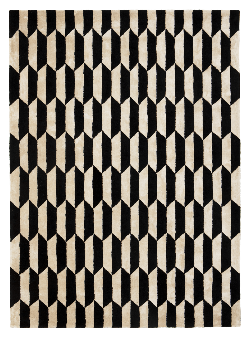 Dywan geometryczny Carpets & More X Magda Fornal 5041 NOBLE CREAM BLACK Classics