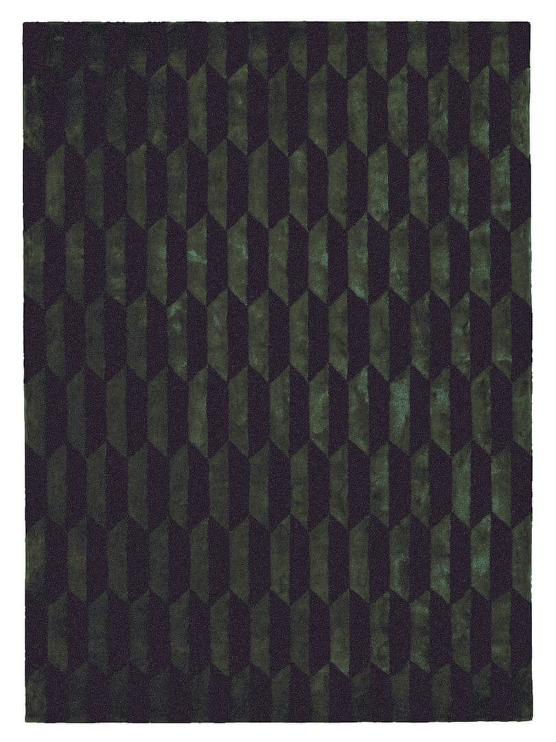 Dywan geometryczny Carpets & More X Magda Fornal 5043 NOBLE DARK GREEN BLACK Classics