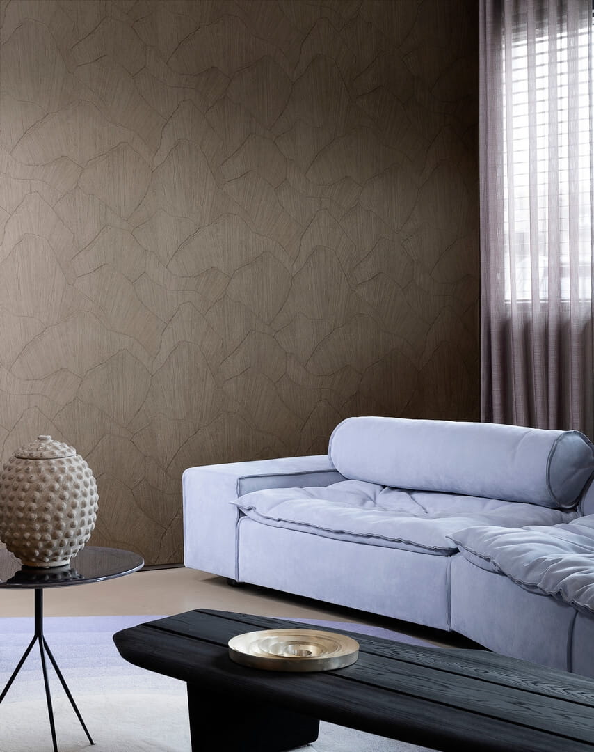 Tapeta geometria na tle tynku Arte Shards 42503 Ignis