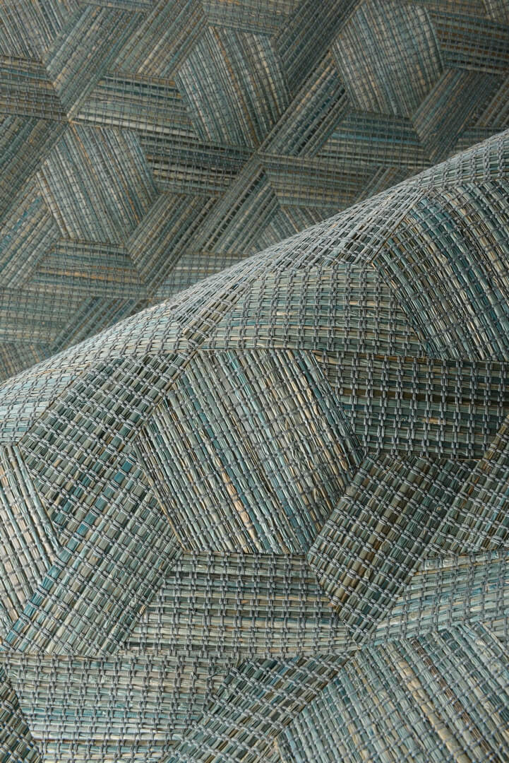 Tapeta naturalna - geometryczna z włókien rafii Arte Reflect 52480 Prismatic