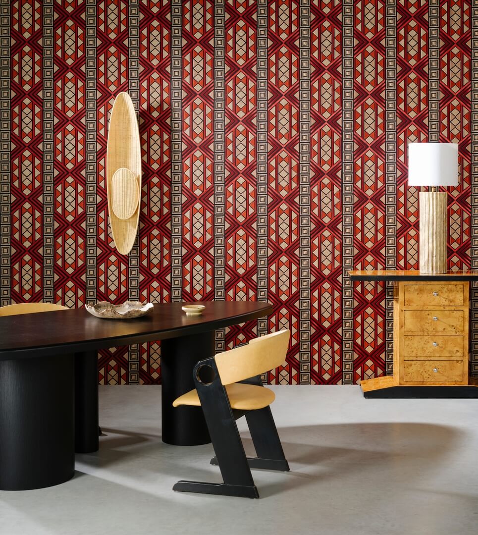 Tapeta tekstylna - haft w stylu Art-Deco Arte Filigrana 97772 Decors & Panoramiques