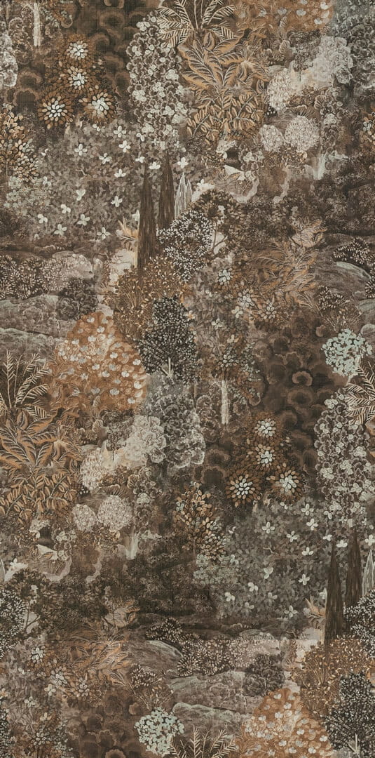 Tapeta tekstylna botaniczna mieniąca Arte Foretdes Muses 97750 Decors & Panoramiques