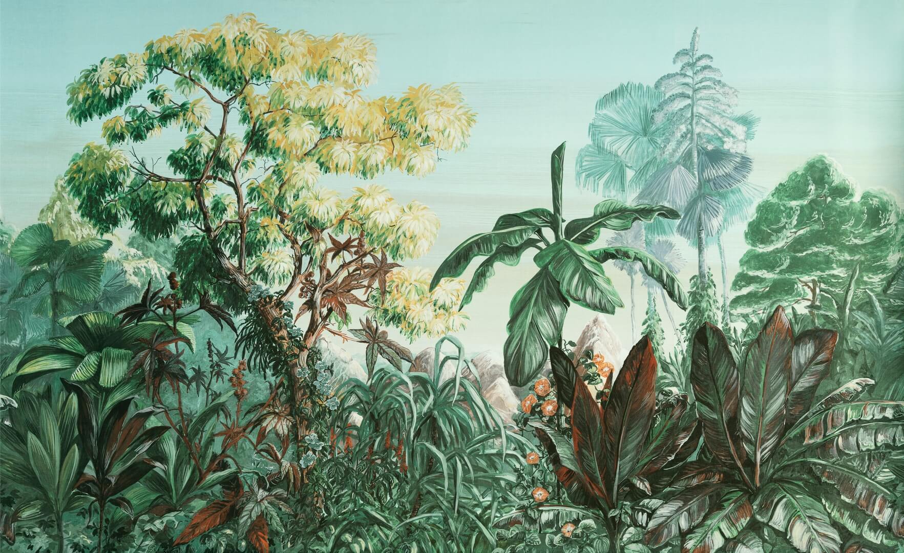 Mural tekstylny - tropikalny krajobraz Arte Paradisiac 97790 Decors & Panoramiques