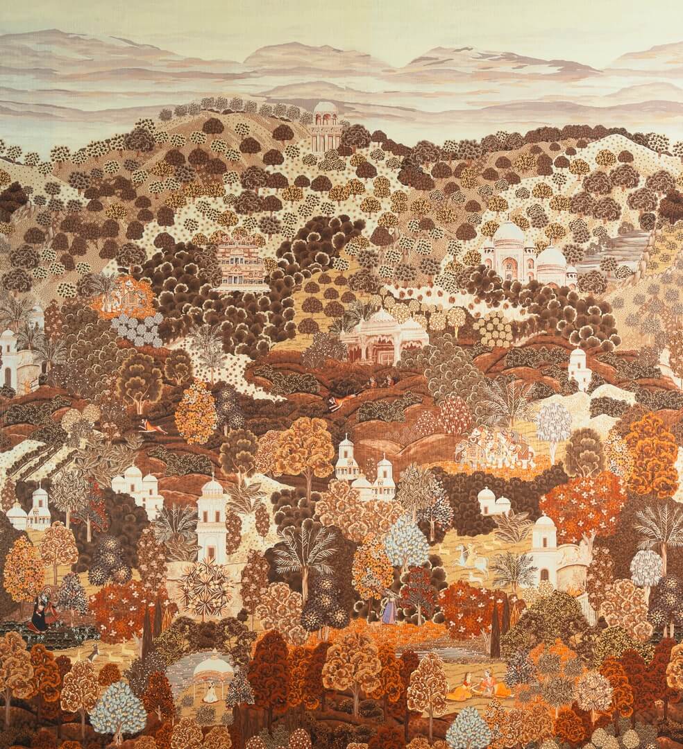 Mural tekstylny z motywem scenek Arte Sundara 97810 Decors & Panoramiques