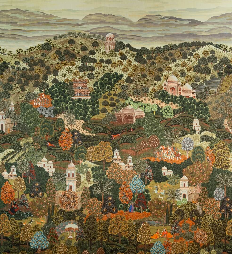 Mural tekstylny z motywem scenek Arte Sundara 97811 Decors & Panoramiques