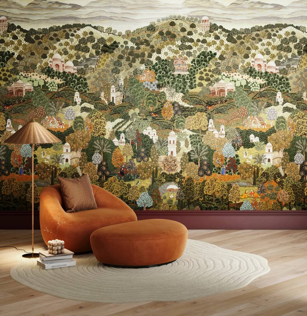 Mural tekstylny z motywem scenek Arte Sundara 97811 Decors & Panoramiques