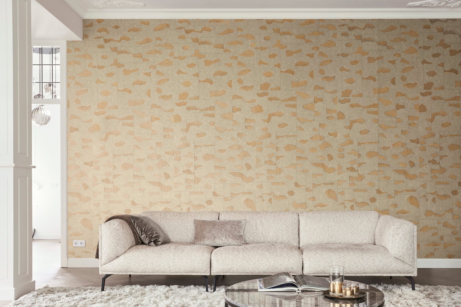 Tapeta z organicznym wzorem miki Omexco ARC62 Timor Archipelago