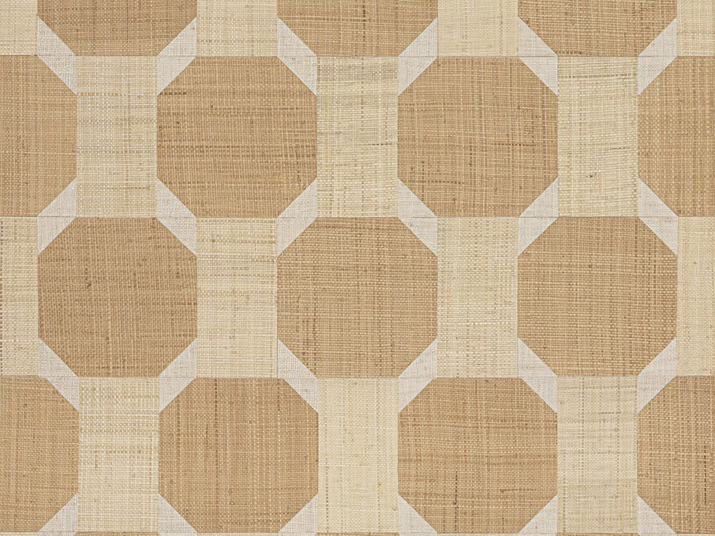 Tapeta naturalna rafia z geometrycznym wzorem Omexco PU431 Vibrant Pure