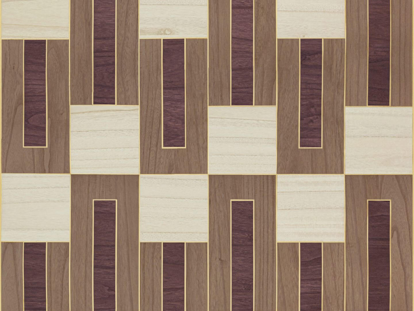 Tapeta geometryczna art-deco z forniru Omexco IM52 Elongata Imperialis
