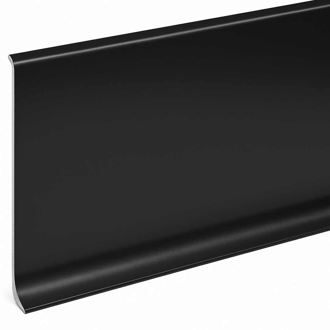Listwa przypodłogowa aluminiowa czarna AF060B  AluFit - wys. 6 cm