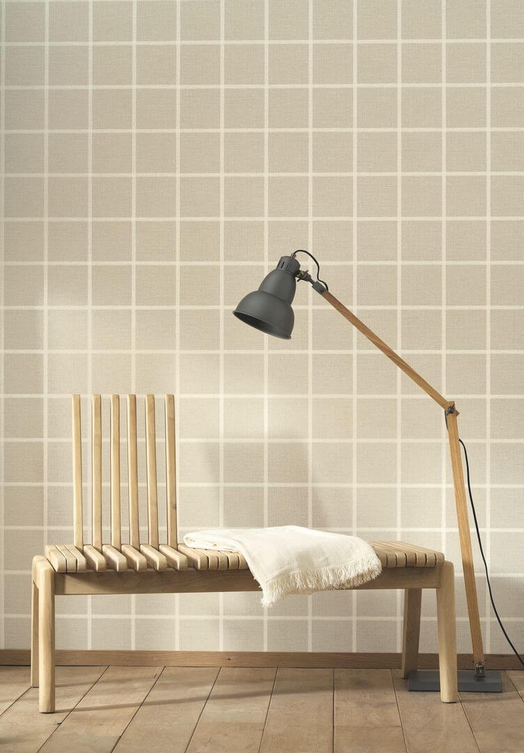 Tapeta z motywem kratki Casadeco MADE 202031530 Smooth Grid Tailor Made