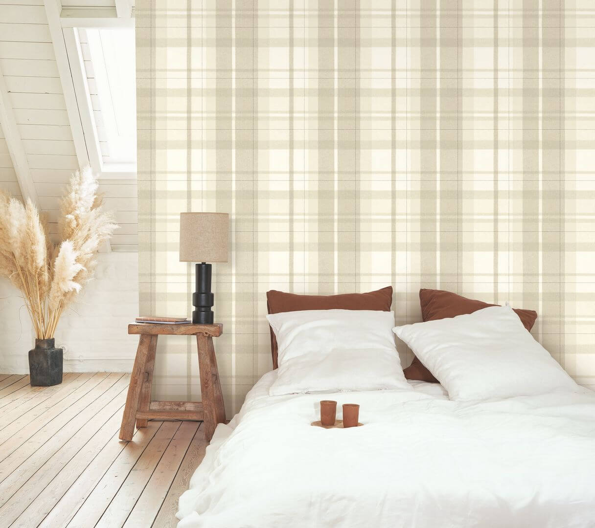 Tapeta krata inspirowana tartanem Casadeco MADE 202051591 Tartan Touch Tailor Made
