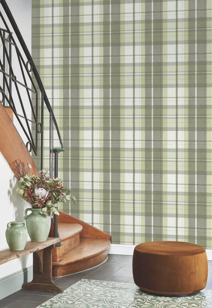 Tapeta krata inspirowana tartanem Casadeco MADE 202057210 Tartan Touch Tailor Made