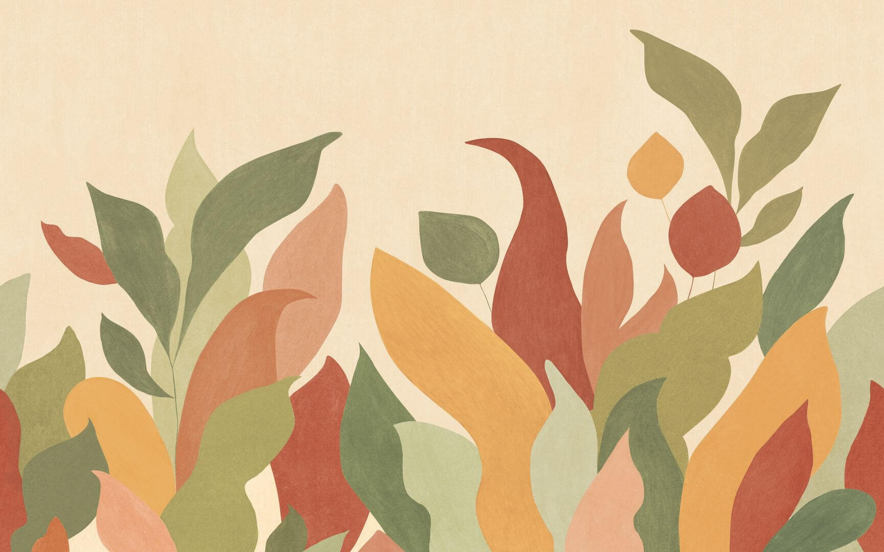 Mural z roślinny abstrakcyjny Caselio ELEA 107384510 S Lumea Elea