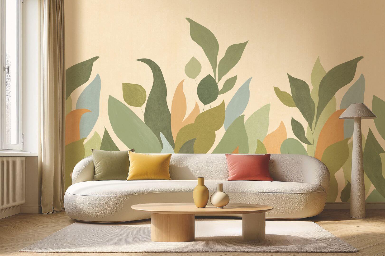 Mural z roślinny abstrakcyjny Caselio ELEA 107387210 S Lumea Elea