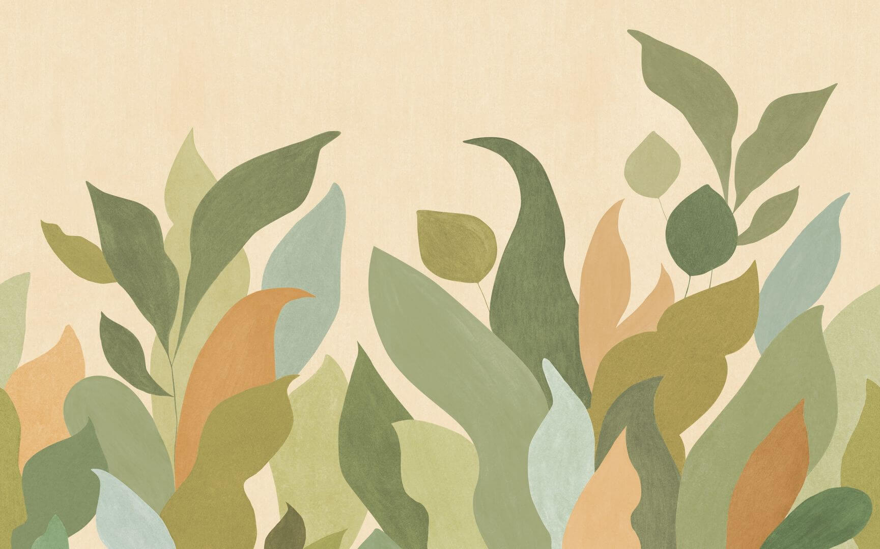 Mural z roślinny abstrakcyjny Caselio ELEA 107387210 S Lumea Elea