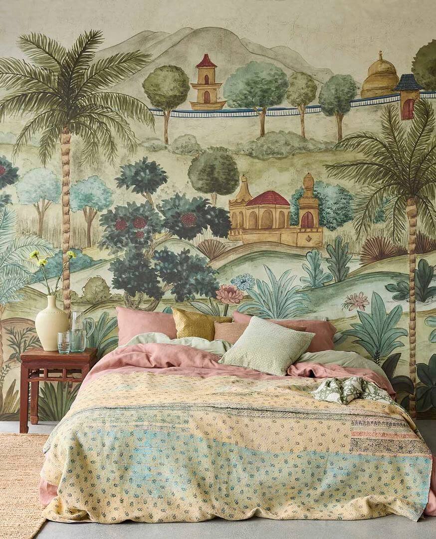 Mural inspirowany orientalnymi ogrodami Eijffinger 350680 Amber