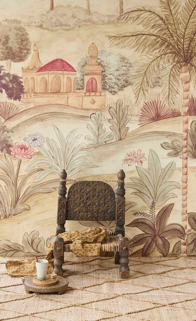 Mural inspirowany orientalnymi ogrodami Eijffinger 350681 Amber