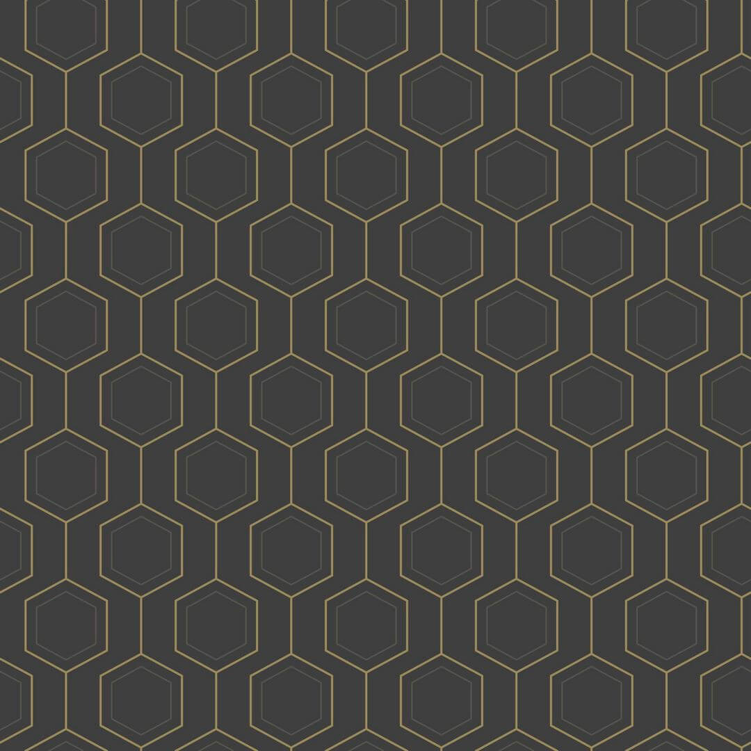 Tapeta heksagony Caselio 107139921 Hexaline Moonlight III