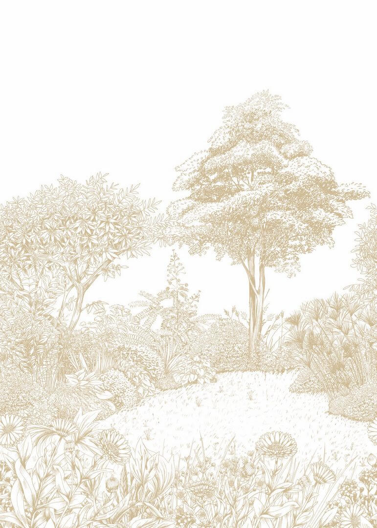 Mural krajobraz natury Caselio 107230103 M Floral Square Moonlight III