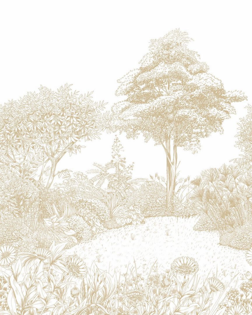 Mural krajobraz natury Caselio 107230105 S Floral Square Moonlight III