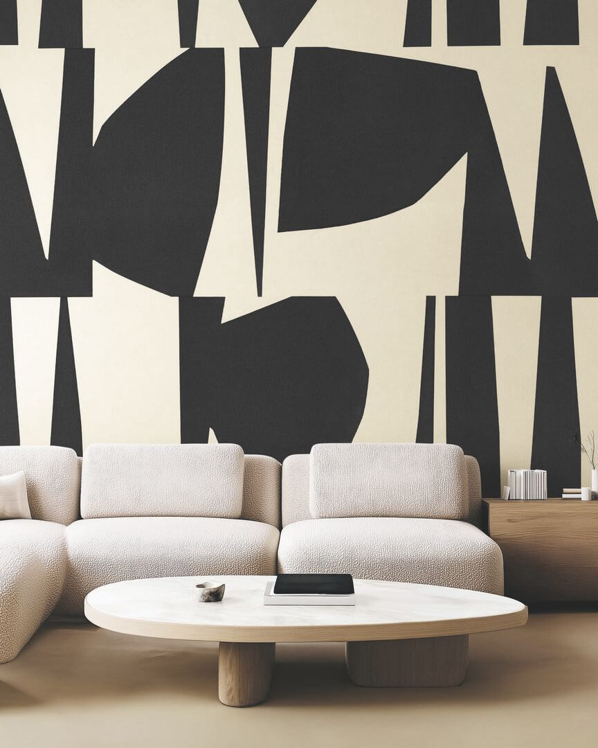 Mural z geometrycznym wzorem Caselio 107250906 S Graphic Art Moonlight III