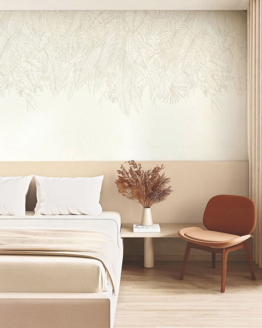 Mural z opadającym wzorem liści Caselio 107260008 M Descendant Jungle Moonlight III