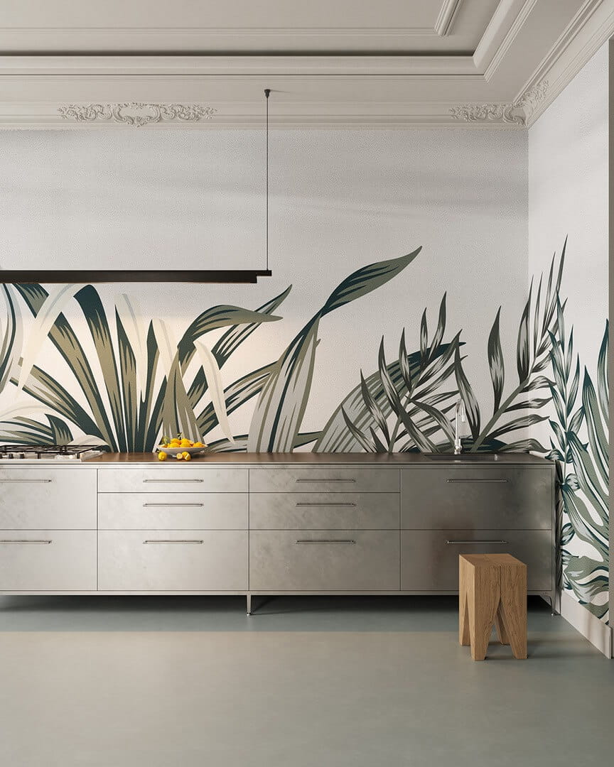 Fototapeta egzotyczne liście Inkiostro Bianco INKVRLR2301 Xilo IInediti Serie 05