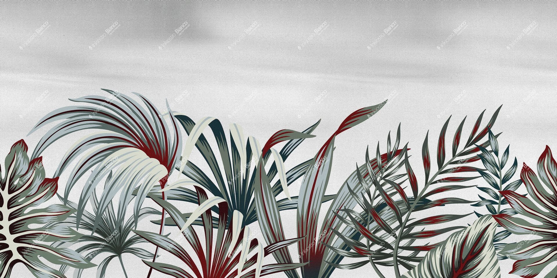 Fototapeta egzotyczne liście Inkiostro Bianco INKVRLR2302 Xilo IInediti Serie 05