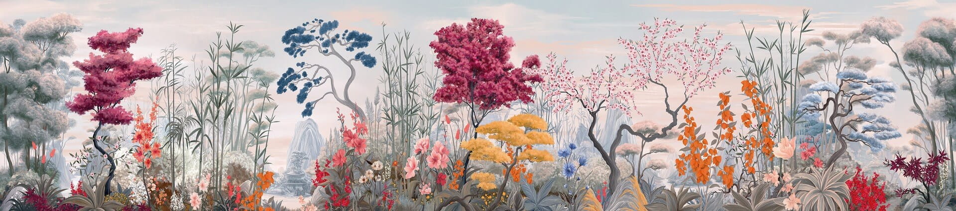 Fototapeta krajobraz tropikalnej roślinności London Art BNV13-A Les Tropiques en Fleurs
