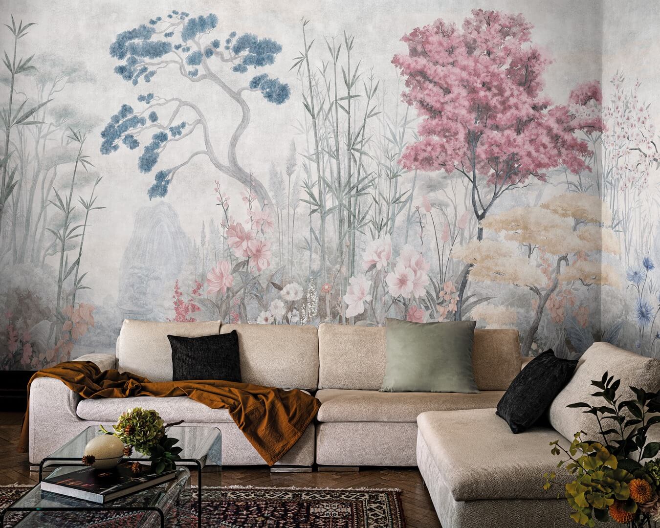 Fototapeta krajobraz tropikalnej roślinności London Art BNV13-B Les Tropiques en Fleurs