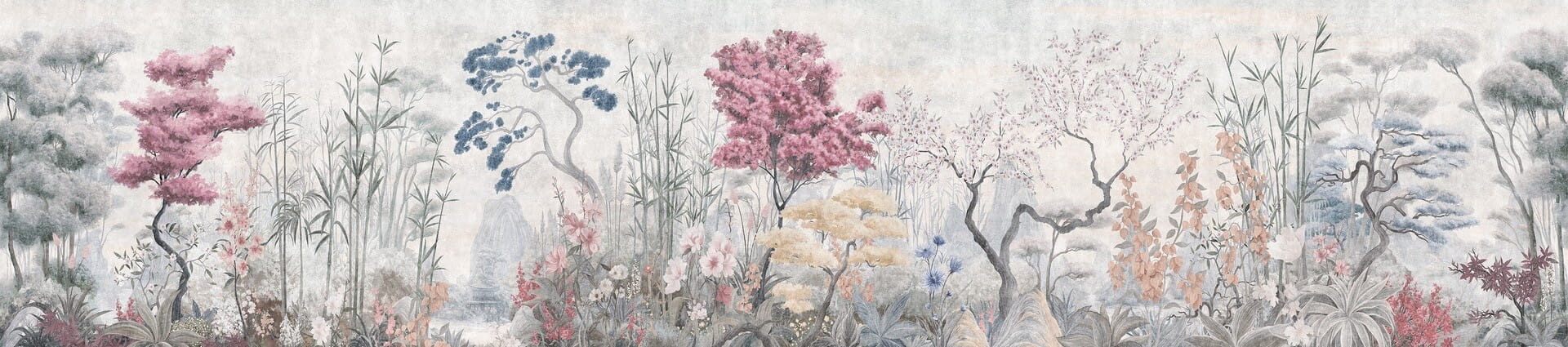 Fototapeta krajobraz tropikalnej roślinności London Art BNV13-B Les Tropiques en Fleurs