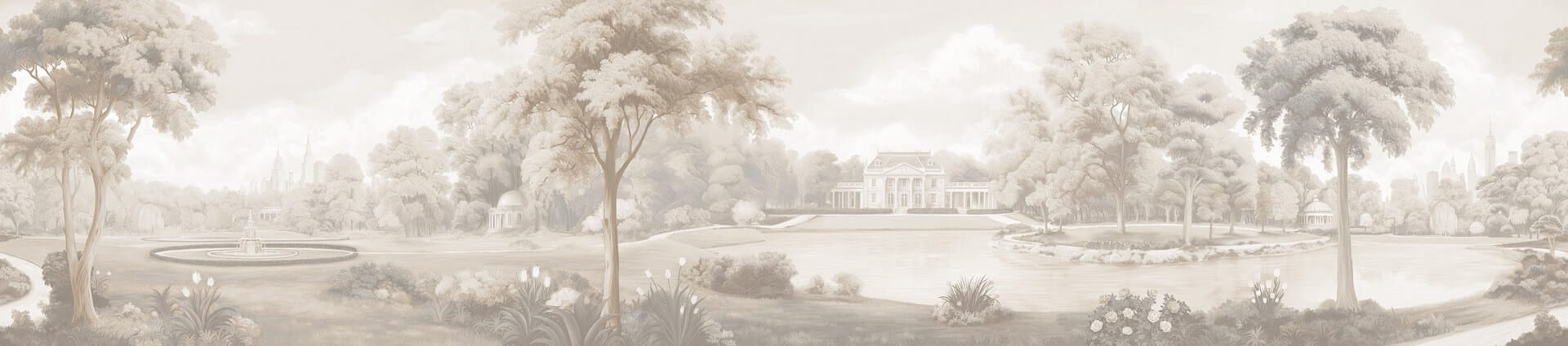 Fototapeta krajobraz parku z architekturą w tle London Art BNV20-D L’Ouverture Verte