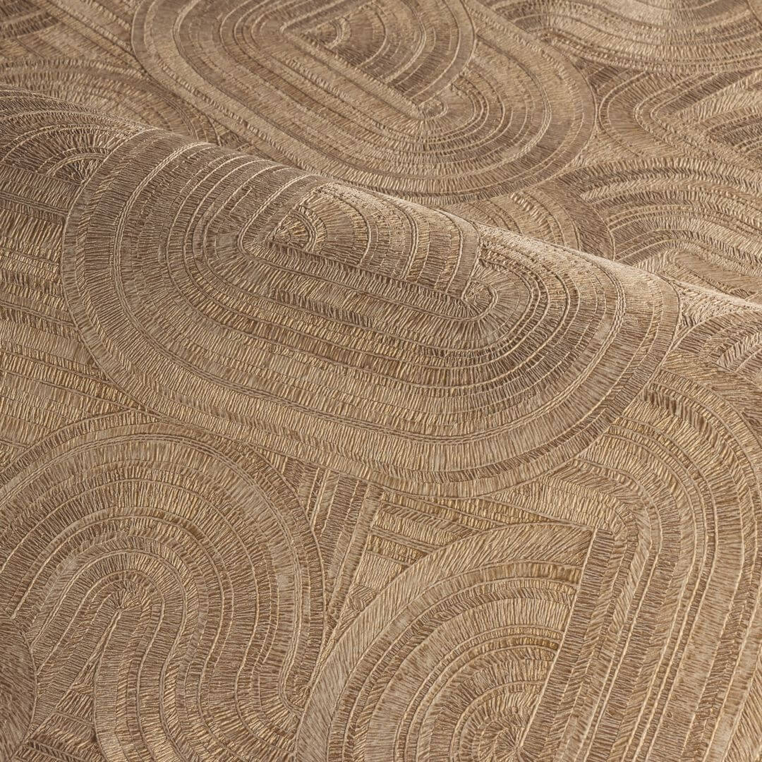 Tapeta zakrzywione mieniące linie Casamance 75001018 Carat Ecrin