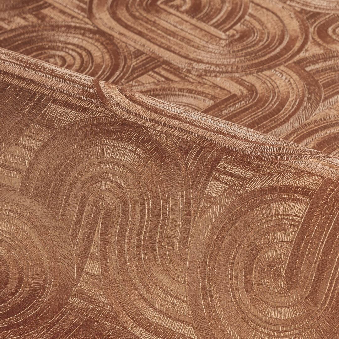 Tapeta zakrzywione mieniące linie Casamance 75001120 Carat Ecrin