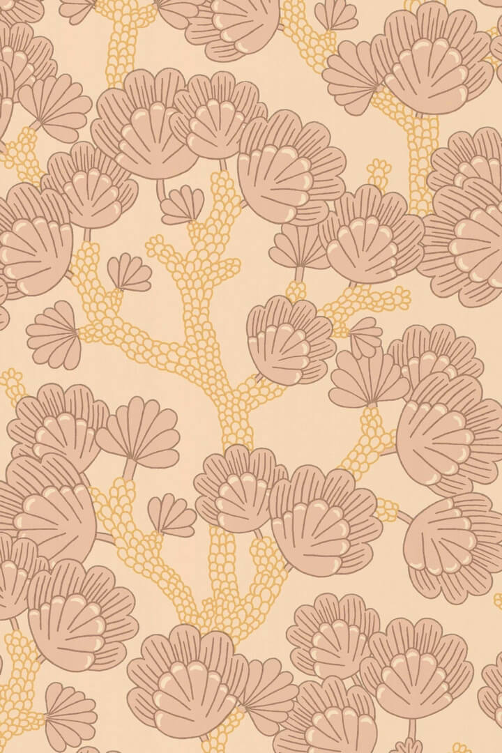 Tapeta liście ginkgo biloba Majvillan 165-02 Beachy Breeze A Sipp of Summer's Spell