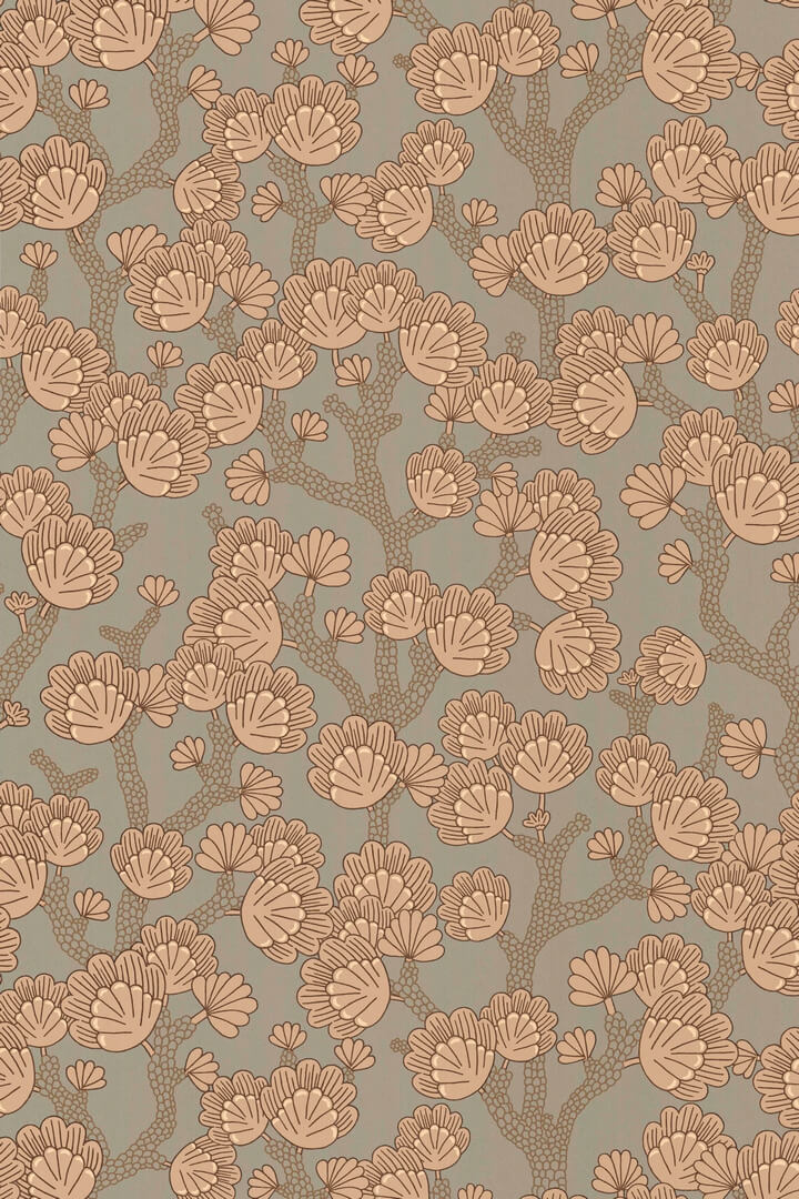 Tapeta liście ginkgo biloba Majvillan 165-03 Beachy Breeze A Sipp of Summer's Spell