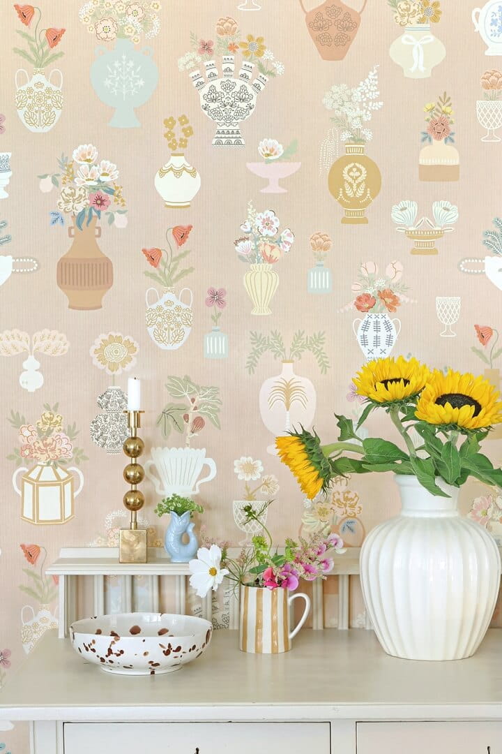 Mural kwiaty w wazonach Majvillan 901-03 Floral Daiquri A Sipp of Summer's Spell