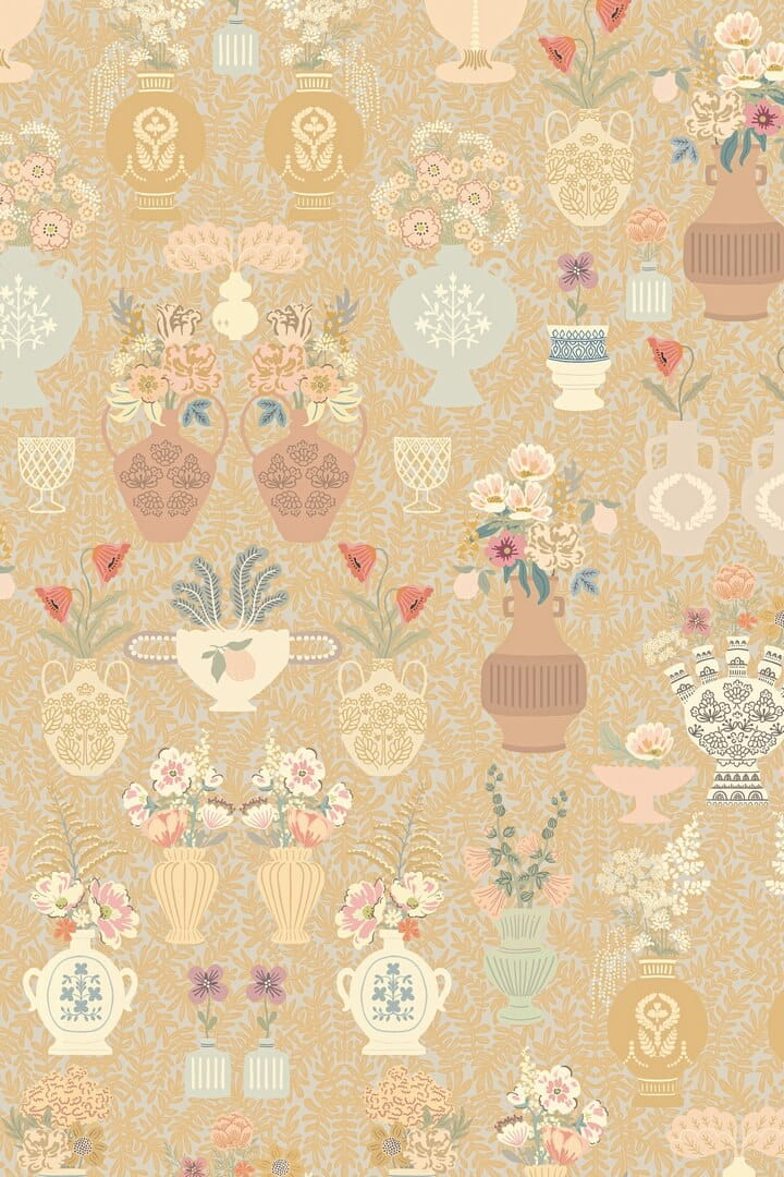 Mural roślinny - wazony, kwiatym liście Majvillan 902-02 Summer Spritz A Sipp of Summer's Spell