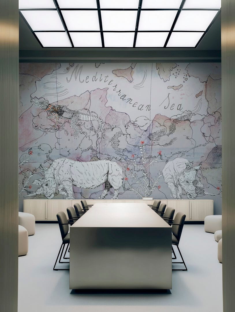Fototapeta mapa i egzotyczne zwierzęta Wall&Deco WDBO2601 Borders Contemporary 2026