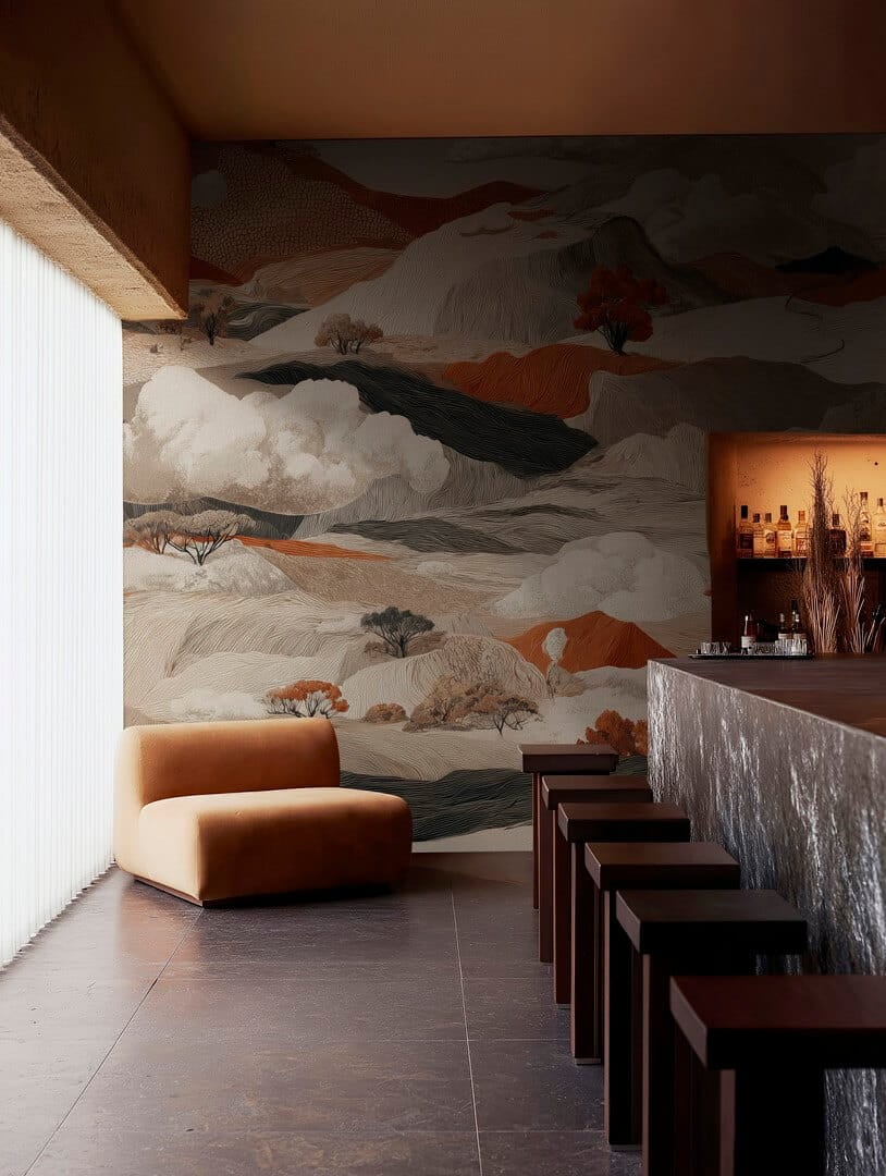 Fototapeta krajobraz wzgórz, chmur i drzew Wall&Deco WDCS2601 Cloudscape Contemporary 2026