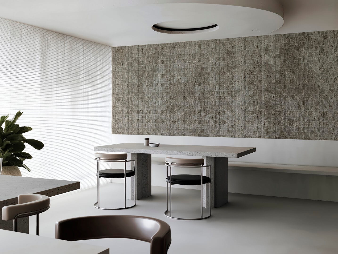 Fototapeta roślinna z efektem haftu Wall&Deco WDDB2601 De Broderie Contemporary 2026