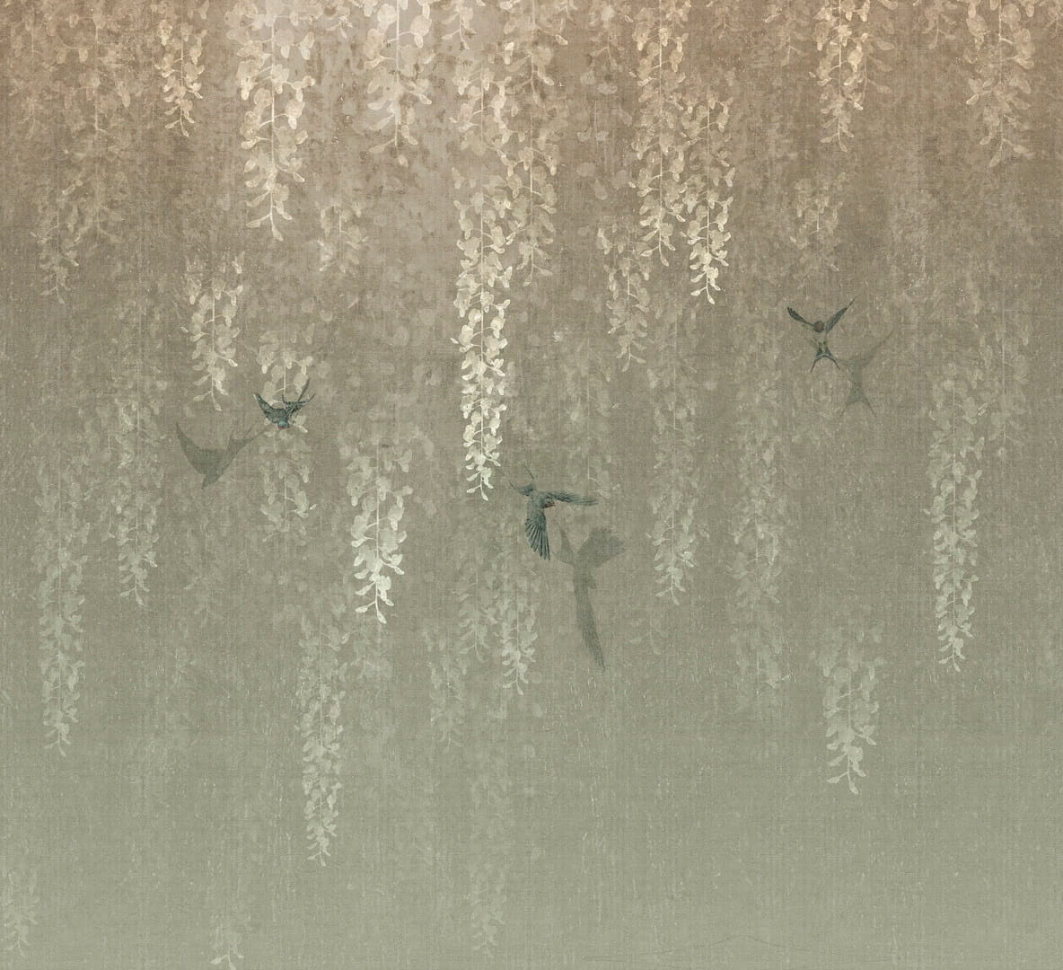 Fototapeta opadające gałązki i ptaki Wall&Deco WDDE2601 Dehors Contemporary 2026