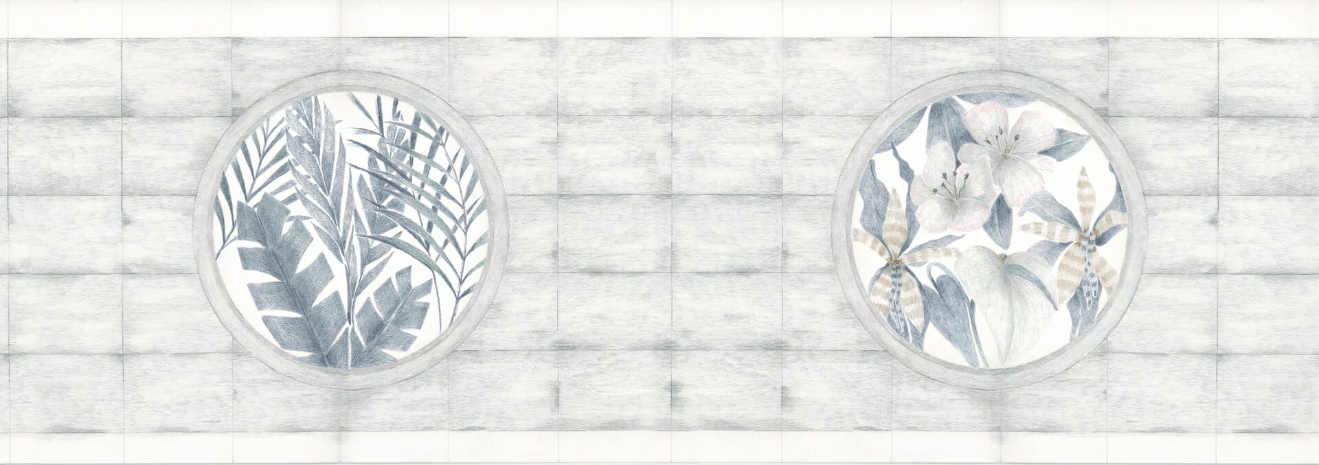 Fototapeta roślinność w geometrycznych formach Wall&Deco WDIN2601 Inverso Contemporary 2026