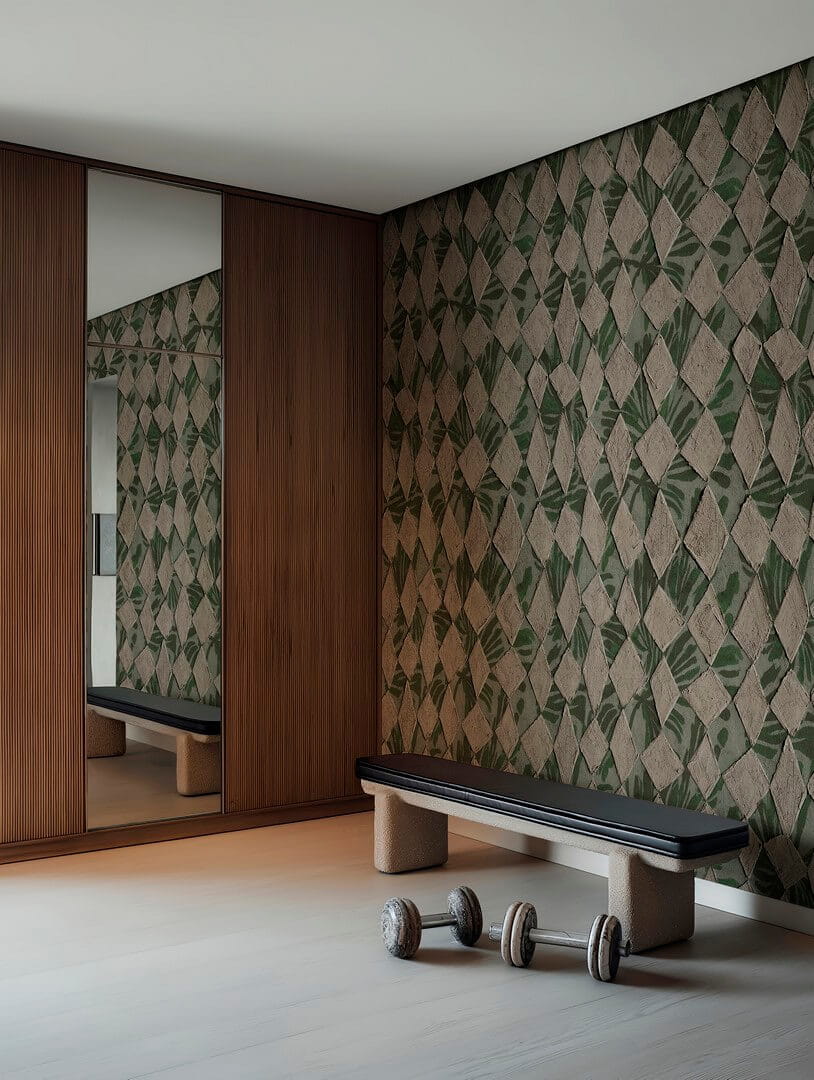 Fototapeta geometria i roślinność Wall&Deco WDLO2601 Lozenge Contemporary 2026
